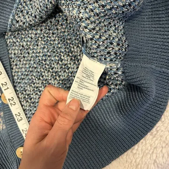 NWT J Crew Women’s Open Front Knit Crochet Cardigan 50% Linen 50% Cotton Size M - Picture 7 of 7